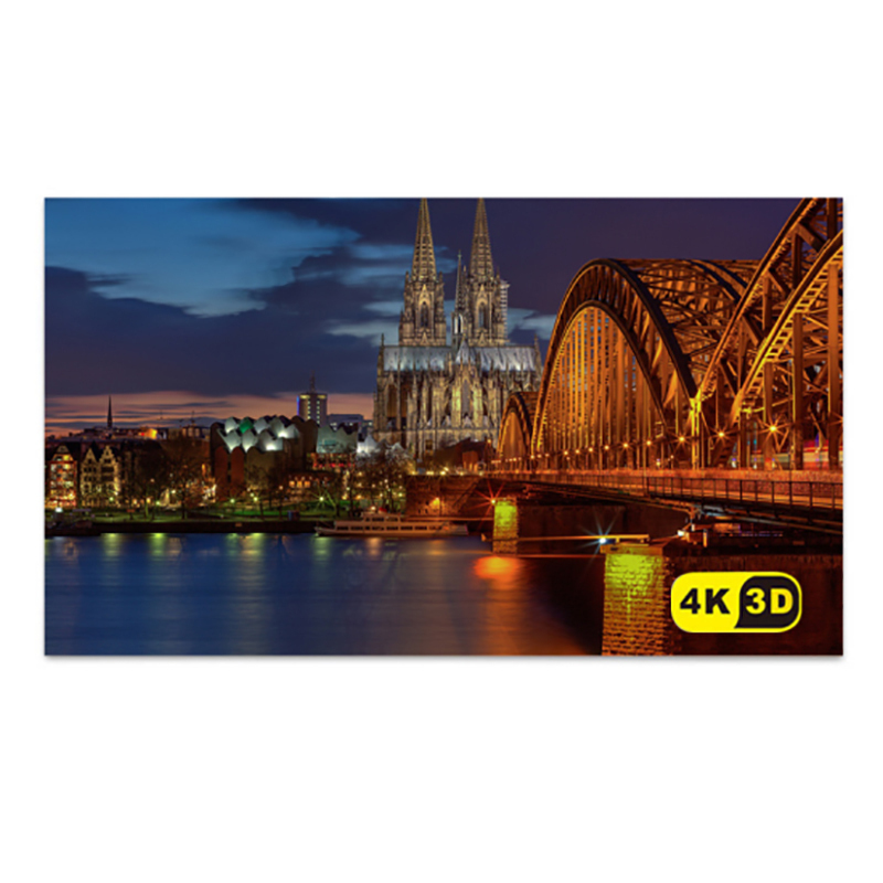 经科JK画框投影幕布无边框HB-W2高增益金属打孔透声幕159寸16:9