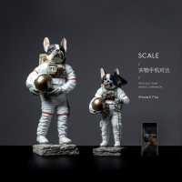 添福运 树脂摆件工艺品家居客厅电视柜酒柜装饰品玄关现代简约家居客厅酒柜小装饰品摆件办公室装饰品北欧现代宇航狗摆件