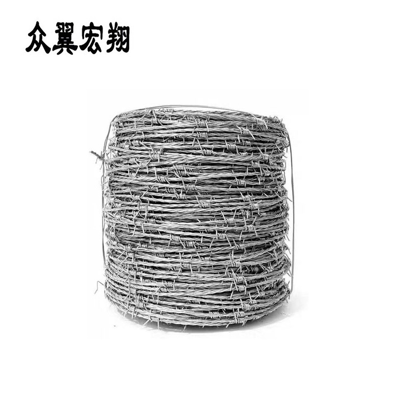 众翼宏翔 镀锌刺绳 铁蒺藜 铁防盗刺绳 围墙防爬网 丝径2.2mm 米