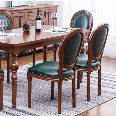 美式实木餐桌椅组合家用小户型咖啡馆西餐厅北欧现代简约吃饭桌子