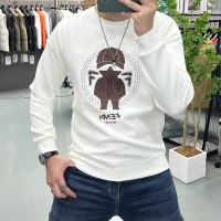 欧洲站时尚男装卫衣烫钻卡通人物长袖体恤打底衫上衣修身潮牌新款