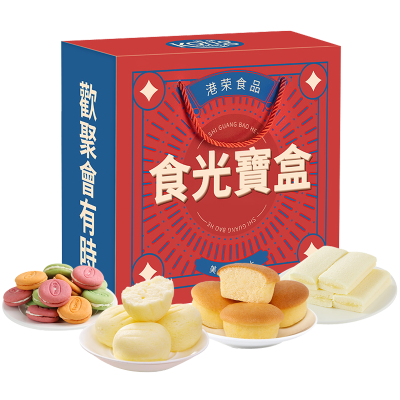 港荣(KongWENG)蒸蛋糕年货礼盒736克好吃的糕点心早餐面包节日送礼盒