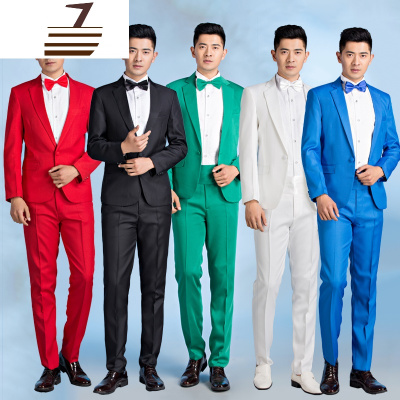 NEWLAKE影楼西装男套装加肥加大主题服装新款主持人西服演出服男装