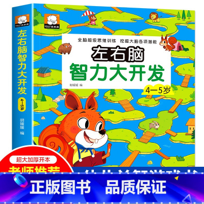[正版]左脑右脑大开发4到5岁智力书全脑开发思维逻辑训练书籍适合四岁至五岁半宝宝潜能开发观察力专注力记忆力早教益智玩具