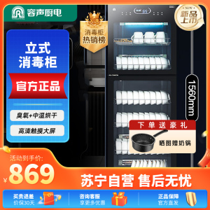 容声消毒柜家用立式大容量厨房餐具碗筷商用消毒碗柜餐饮 新升级360型 六层家商两用大彩屏360RD308