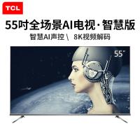 TCL 官方旗舰 55T6(55英寸) 4k超高清 金属超薄全面屏 人工智能 智慧屏 12米免遥控 液晶平板电视