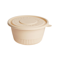 德莱昂环保可降解玉米淀粉粉面大圆碗一次性外卖餐盒食品级快餐盒