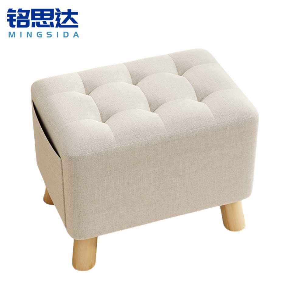 铭思达矮凳米白色个