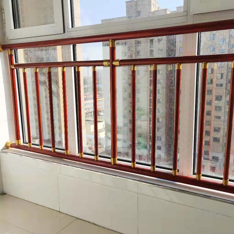 闪电客阳台飘窗防护栏杆铝合金窗户免打孔围栏儿童高层落地窗防盗窗 