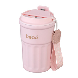 德铂Debo 保温杯316不锈钢咖啡杯学生便携式居家办公水杯360ml 卡洛斯DEP-880