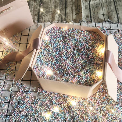 礼盒ins风礼品包装盒伴手礼女伴娘闺蜜礼盒空盒泡沫流星球礼物盒少女粉礼盒+流星球*3包+灯+手袋流星球是三包收藏