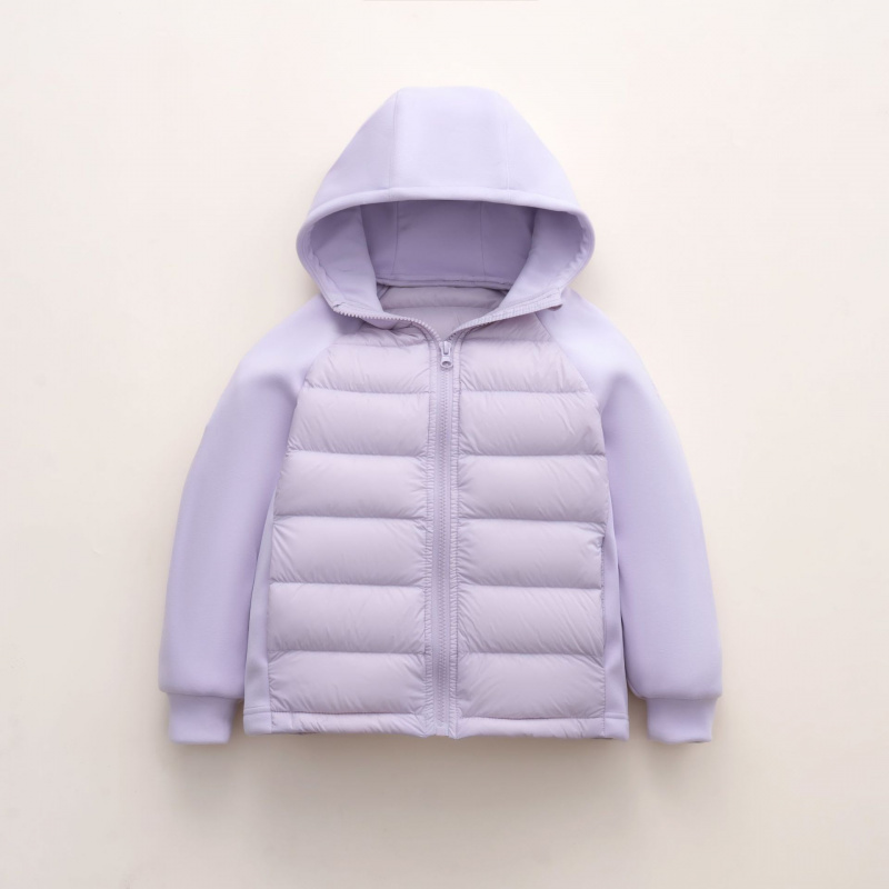 90白鸭绒新国标中小童拼接戴帽加厚保暖男女童儿童羽绒服