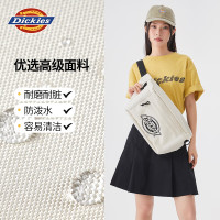 Dickies斜挎包男士邮差包女休闲单肩包多功能帆布胸腰包大容量挎肩包白色