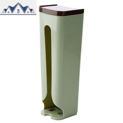 厨房放垃圾袋收纳盒墙挂式装塑料袋整理壁挂式家用大号大容量 三维工匠