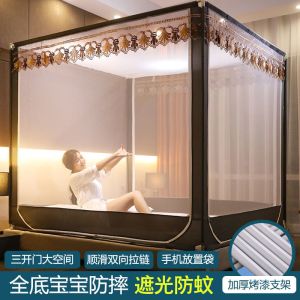蚊帐家用蒙古包1.2米1.8m1.5床加密加厚支架公主风新款