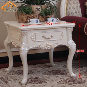 欧式创意角几边几现代简约客厅电话几沙发小茶几木质圆形雕花方几