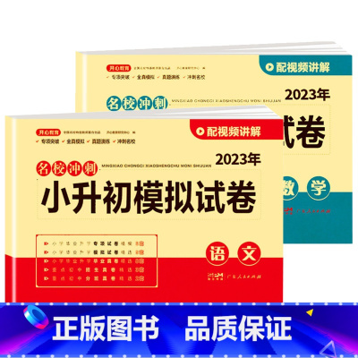 [2023新版]小升初真题+模拟试卷-语数2本 小学升初中 [正版]2023小升初真题卷语文数学英语人教版六年级下册必刷
