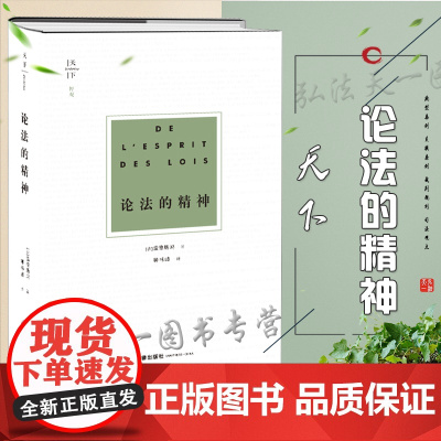 D正版 天下 博观 论法的精神 孟德斯鸠 法律出版社