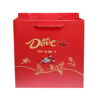 德芙巧克力礼盒配套手提袋粉色红色可选默认随机