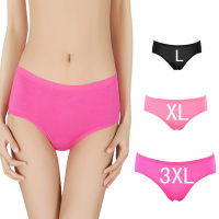 全棉 莫代尔性感棉质塑身大码女式内裤 三角裤L-3XL
