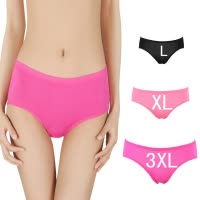 全棉 莫代尔性感棉质塑身大码女式内裤 三角裤L-3XL