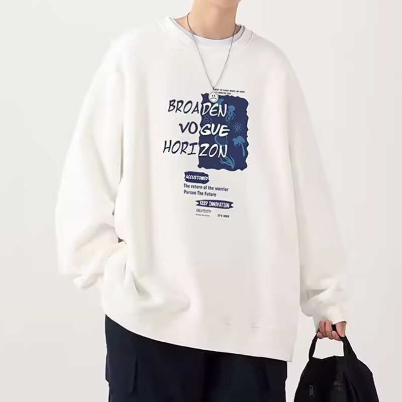 薄款圆领卫衣宽松休闲套头个性字母长袖上衣