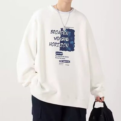 薄款圆领卫衣宽松休闲套头个性字母长袖上衣_321