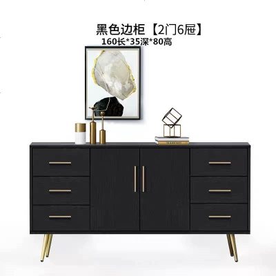 北欧轻奢多功能高款边柜实木餐边柜现代简约家用储物柜茶水柜