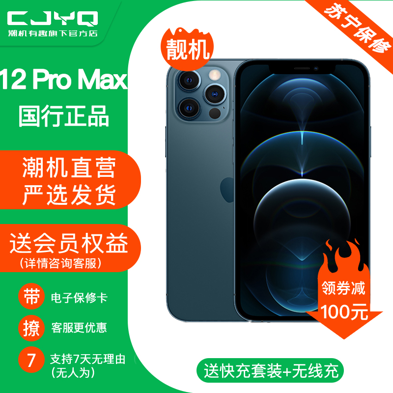 [99新]Apple iPhone 12ProMax 海蓝色 128GB 二手苹果12PM 全网通5G 国行正品 手机