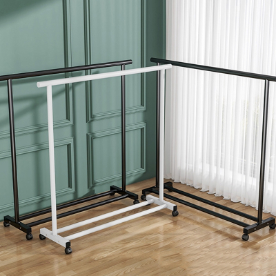  简易晾衣架落地立式挂衣架宿舍卧室内衣帽架学生折叠家用晒衣服杆