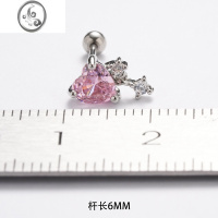 JiMi少女感夏季粉色耳蜗爱心耳坠饰品耳钉可佩戴睡觉新品