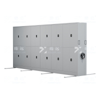 臻远ZY-MJJA-06 手摇密集架移动档案柜钢制轨道密集柜 通双节 一列六组