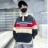 儿童装男童polo衫卫衣春秋款新款秋装秋季男孩大童T恤上衣潮t