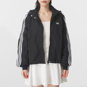 阿迪达斯(adidas)三叶草女装 新款时尚潮流休闲外套宽松透气跑步健身夹克JX1450 ZP