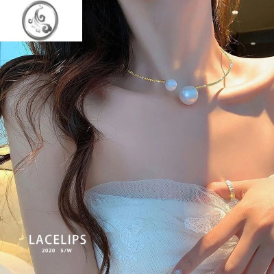 JiMi2022年新款珍珠项圈网红个性项链女Choker高级夸张锁骨链脖颈链