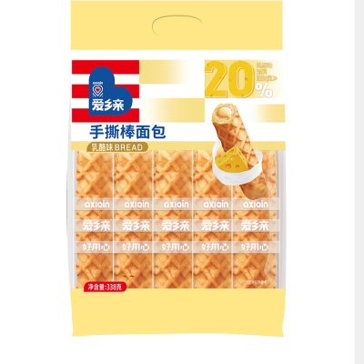 爱乡亲肉松手撕棒面包(肉松馅)338g*3