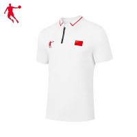 乔丹 针织短袖T恤衫男女同款翻领短T乔丹白 ZTS43221953A 件(4XL)