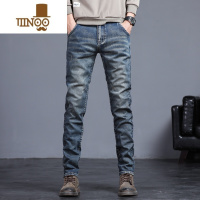 YANXU2023新款夏天牛仔裤男士弹力宽松直筒修身休闲潮牌夏季薄款长裤子