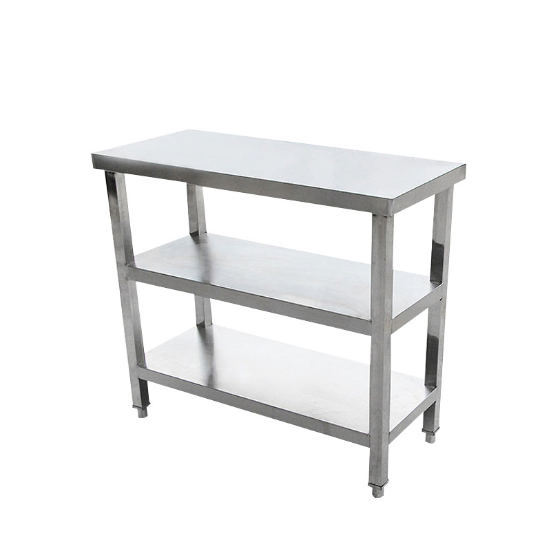 锦北 打荷台不锈钢工作台置物架厨房操作台 三层1500*600*800mm