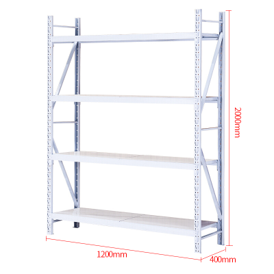 仓储货架多层置物架仓库重型落地展示架 1200*400*2000mm四层