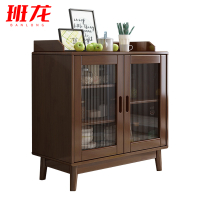 班龙茶水柜两门80cm胡桃色台
