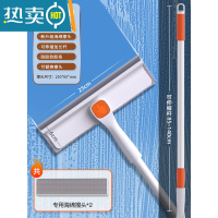 敬平擦玻璃器家用窗户高层窗外刮水器伸缩杆双面保洁洗专用清洁工具 25cm刮头[共2个棉头]刮擦一体/加长可伸缩