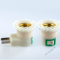 苏宁放心购 万向灯座壁插灯具插座带夹子开关E27E14E40插座转换插头LED球泡灯头灯吊灯头悬吊式延长线