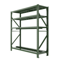 利特莱依消防铁锹镐农具摆放架安保装备器材存放架绿色盾牌货架盾牌架重型-主架