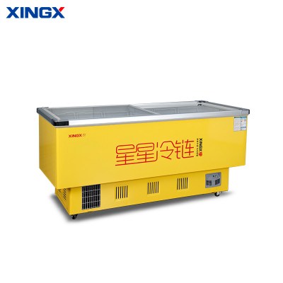 星星(XINGX)SD-516BPG冰柜商用卧式展示柜大容量深底岛柜冷藏冷冻超市便利店雪糕饮料柜