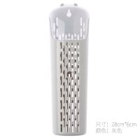 筷子篓筷子置物架带盖壁挂式免打孔家用收纳盒筷子笼厨房装筷子筒 敬平 [灰色]沥水带盖-可壁挂筷笼