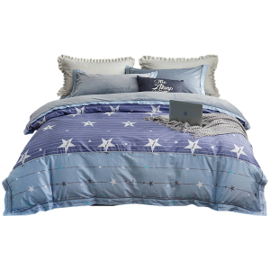 美帮汇毛绒床上四件套冬天绒面 单面绒被套棉加绒双面用短绒床单瑚珊绒