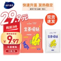 海氏海诺10贴装草本生姜暖贴一次性自发热防寒暖身贴冬季外出保暖贴暖宝宝