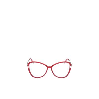 汤姆福特(Tom Ford)女士时尚徽标平光镜简约百搭配饰眼镜框配赠镜 红色