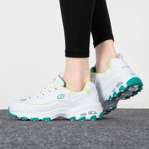 Skechers斯凯奇女鞋新款熊猫鞋复古厚底运动鞋缓震休闲鞋99999863-WGR ZP